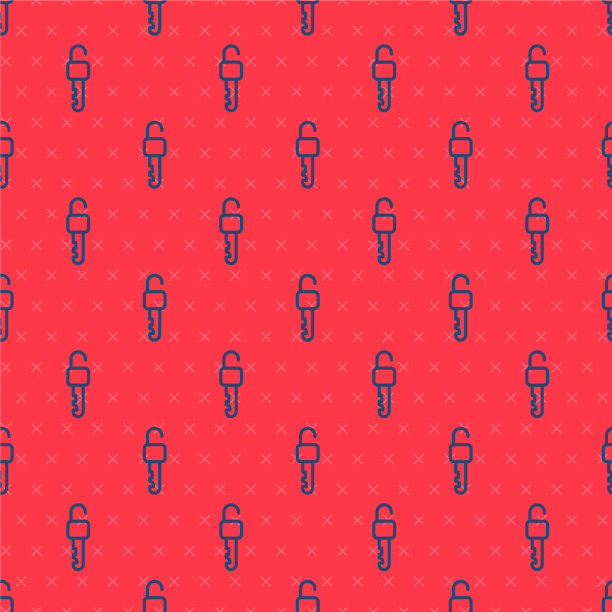 蓝线解锁键图标隔离无缝图片下载