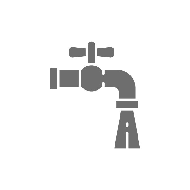 水龙头灰色图标。在白色背景上隔离图片下载