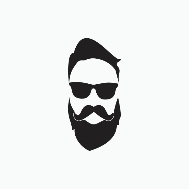 戴着太阳镜的胡子男人图片下载