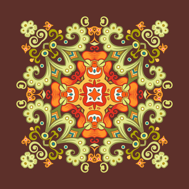 民族抽象花朵图片下载