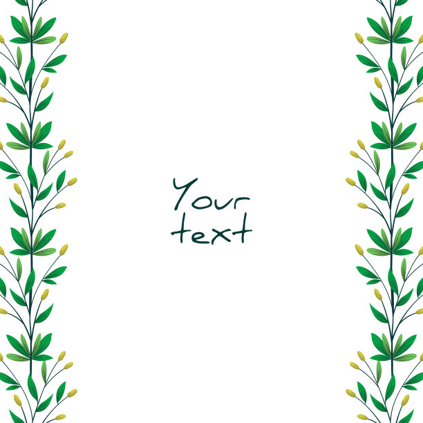 垂直花的边界贺卡，包装，邀请，海报，横幅。图片下载