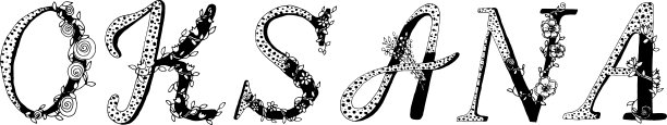 字母O K S A N A图片下载