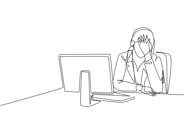 单线连续画幼镗和图片下载