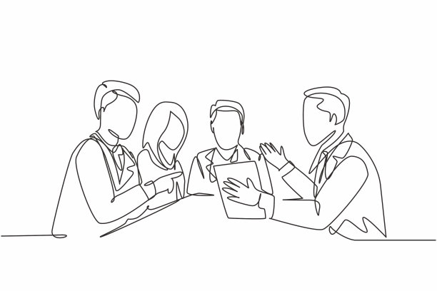 一个连续画线的队医图片下载