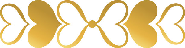 心形线框装饰金色渐变图片下载