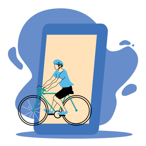 在手机应用里做运动的男人图片下载