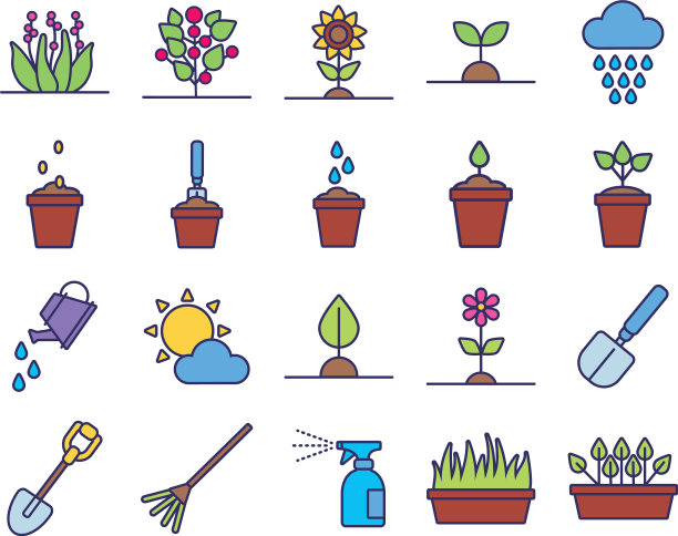 束状植物生长线和填充花柱图片下载