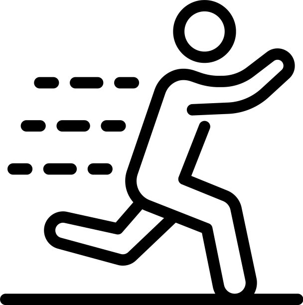 跑步马拉松图标轮廓风格图片下载