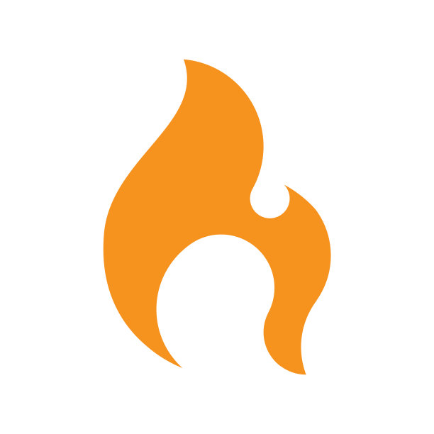 火焰FR字母logo图片下载