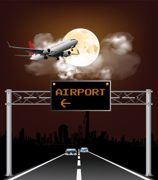 高架机场龙门标志图片下载