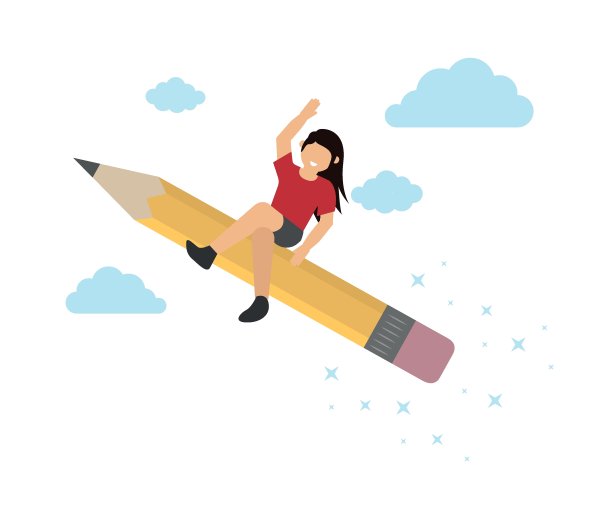 人在铅笔。教育，创新思维，成功理念。图片下载