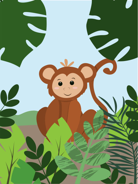 猴子在丛林图片下载