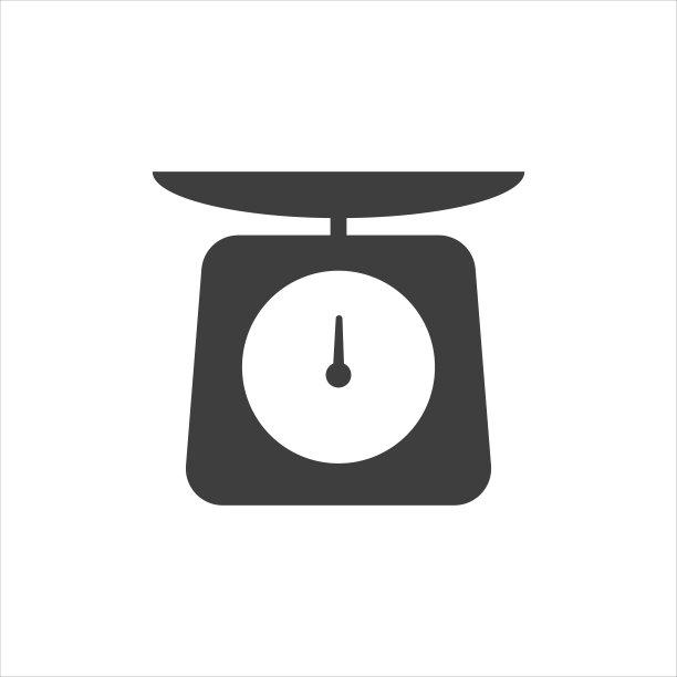 矢量厨房秤图标上的白色背景图片下载