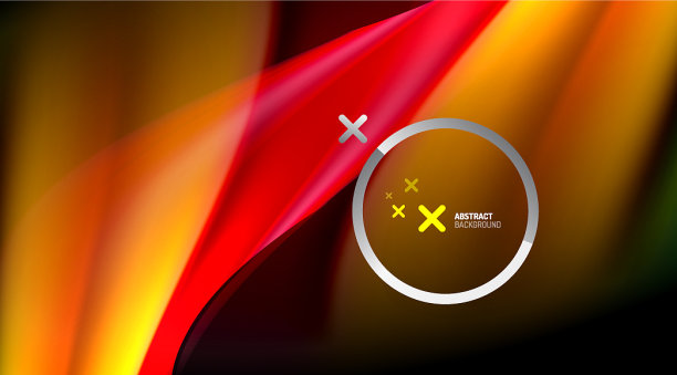 漩涡曲线模糊了彩色全息线图片下载