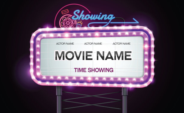 灯光，标志，广告牌，电影院，剧院图片下载