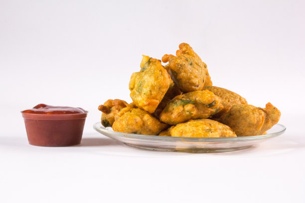 点心Pakora餐，斋月开斋餐，圣诞节，开斋节或排灯节食物。图片下载