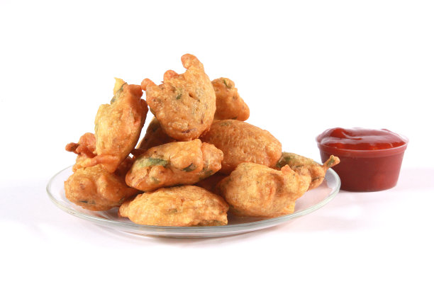 点心Pakora餐，斋月开斋餐，圣诞节，开斋节或排灯节食物。图片下载