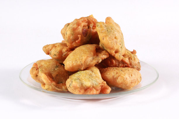 点心Pakora餐，斋月开斋餐，圣诞节，开斋节或排灯节食物。图片下载