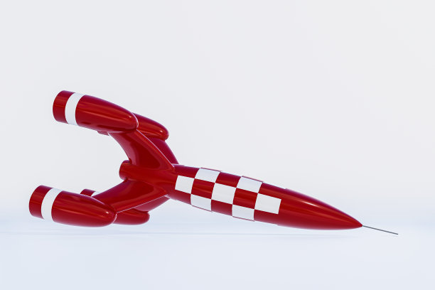 太空火箭孤立于白色之上图片下载