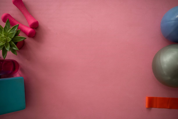 所有健身器材有氧普拉提之类的东西，比如球，滚轮，魔术圈，橡皮筋图片下载