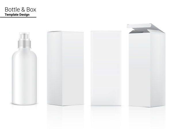 瓶子3d模拟现实透明塑料图片下载