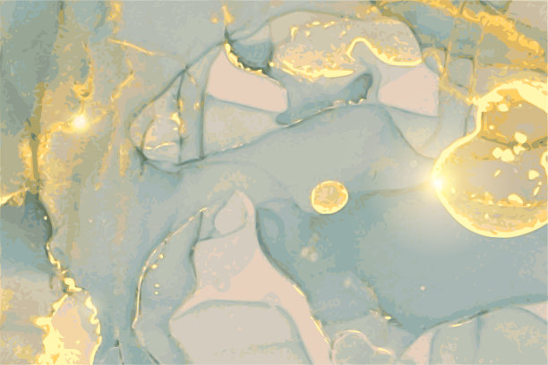 豪华的蓝绿色，灰色，金色的石材大理石纹理图片下载