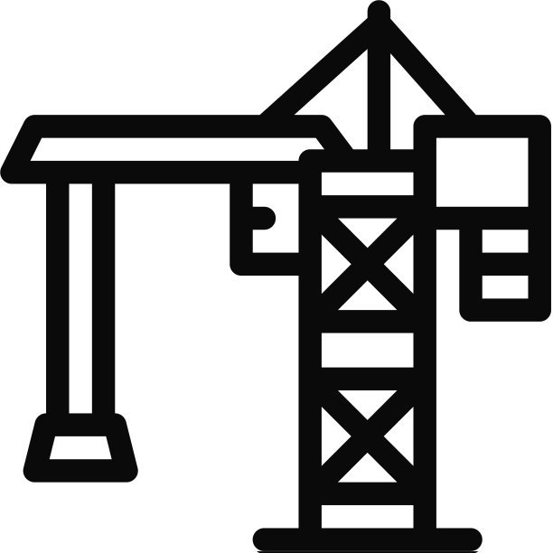 建筑起重机图标轮廓图片下载
