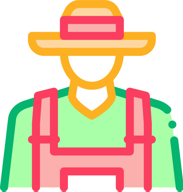 农民职业图标轮廓图片下载