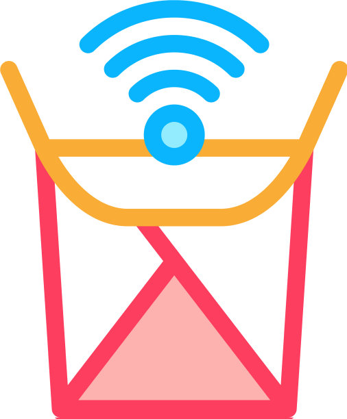 食品盒wifi标记图标轮廓图片下载