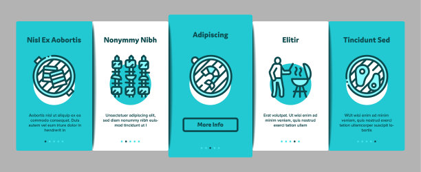 烧烤烧烤烹饪上的元素图标设置图片下载