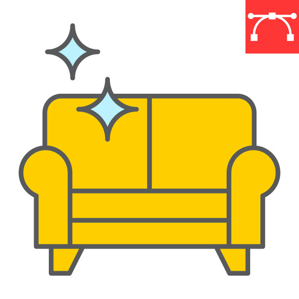 家具干洗颜色线图标干图片下载