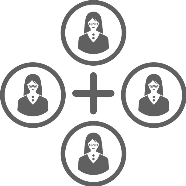 团队合作灰色图标图片下载