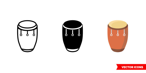 康茄图标3种类型孤立符号符号图片下载