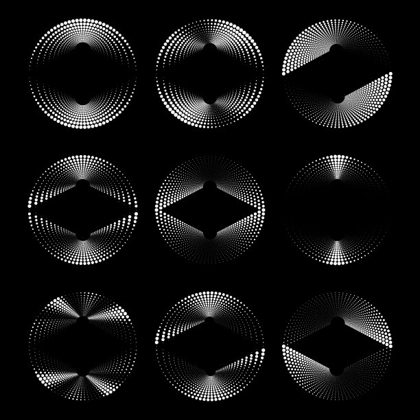 设置白色抽象半色调圆点形式图片下载