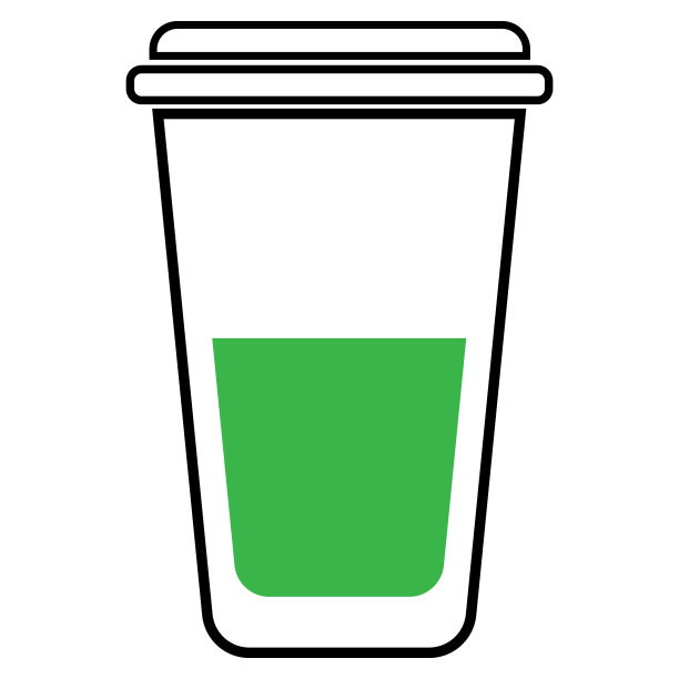 纸杯绿茶，一个有茶标志的杯子图片下载