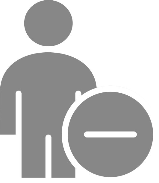 带有减号的用户资料灰色解除图标图片下载