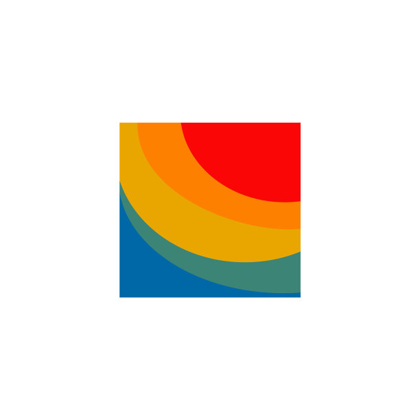 彩虹色标志设计模板图片下载