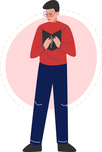 一个男人站在那里读着一本书，男大学还是图片下载