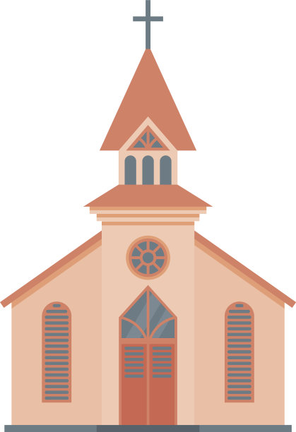 天主教堂建筑宗教庙宇正面图片下载