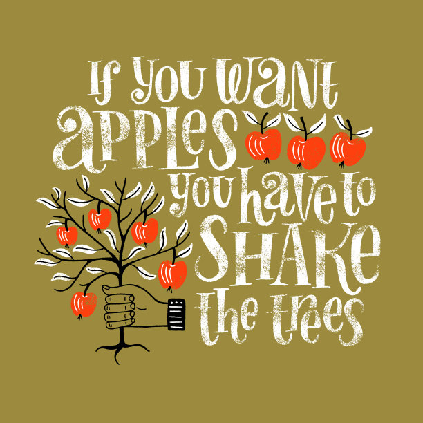 如果你想吃苹果，你得摇树图片下载