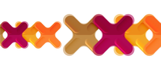 光滑的多色塑料风格交叉图片下载