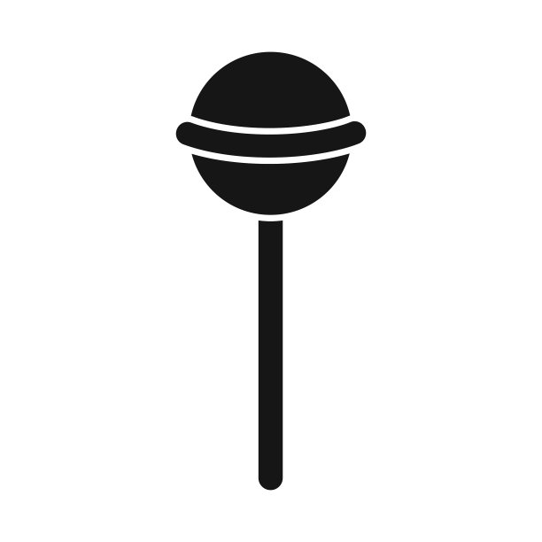 孤立的对象棒棒糖和手杖图标图形图片下载