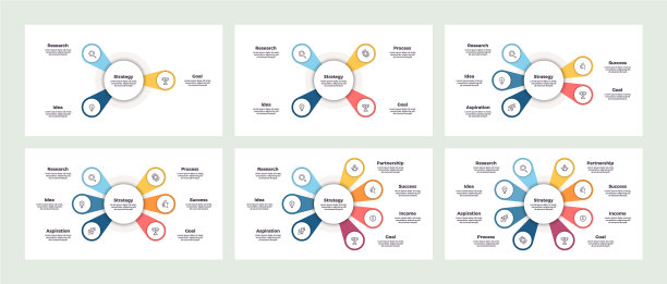 商业信息图组织结构图与3 4图片下载