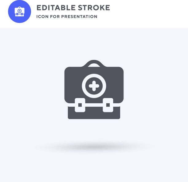 军事图标充满了平坦的实心标志图片下载