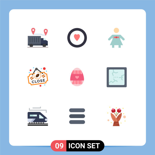 9种适用于网络和移动的通用平面颜色图片下载