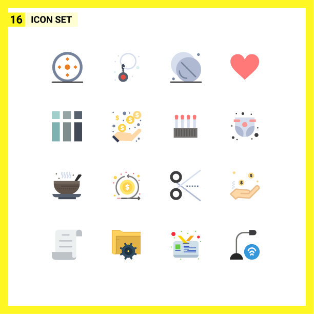 打包16个有创意的平面颜色框架推特图片下载