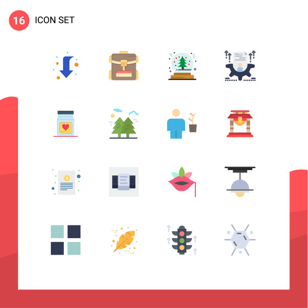 股票图标包16行符号和符号图片下载