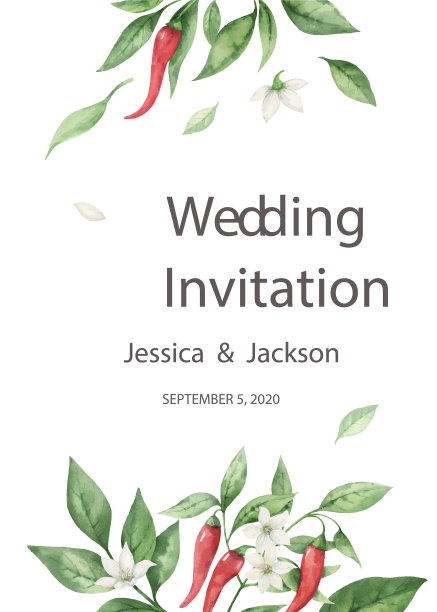 水彩手画红辣椒图片下载