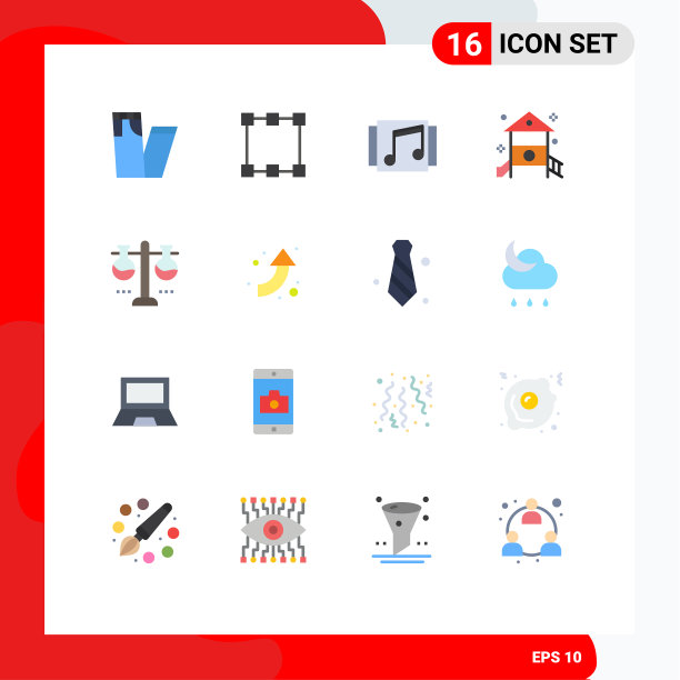 设置16个商业平面颜色包图片下载