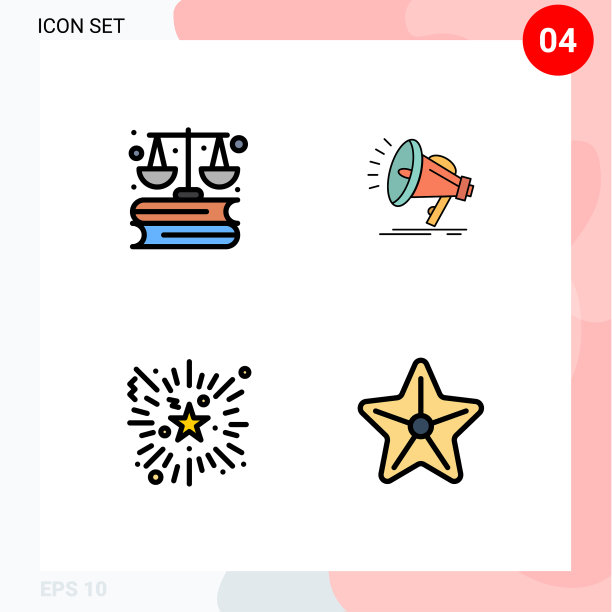 4 .填充线平面颜色的网站概念图片下载